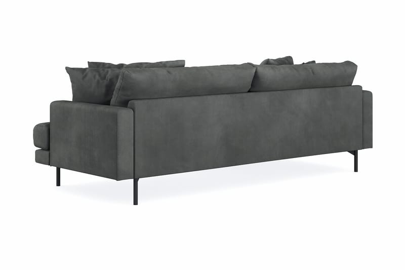 Menard 4-seters Venstrevendt L-formet Divansofa i Manchester - Grå - Møbler - Sofaer - Sofa med sjeselong - 4 seters sofa med divan