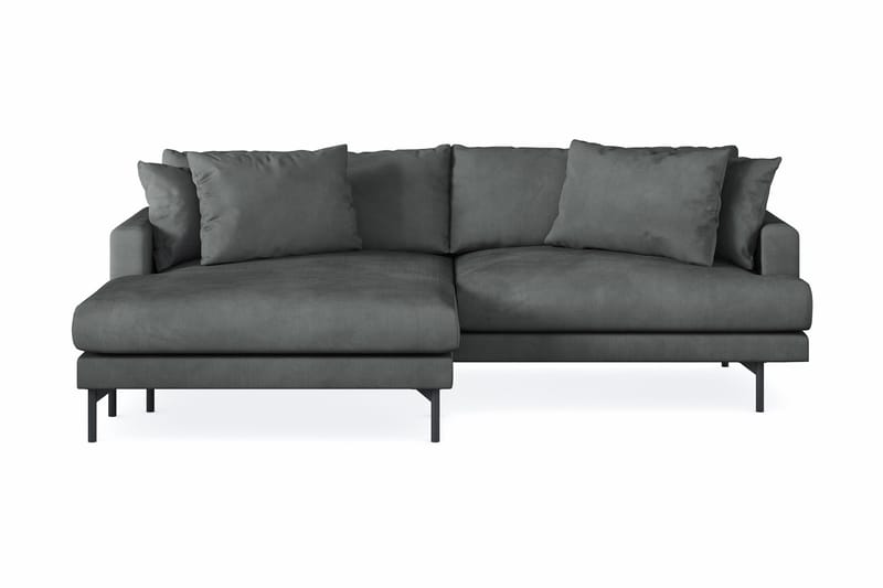 Menard 4-seters Venstrevendt L-formet Divansofa i Manchester - Grå - Møbler - Sofaer - Sofa med sjeselong