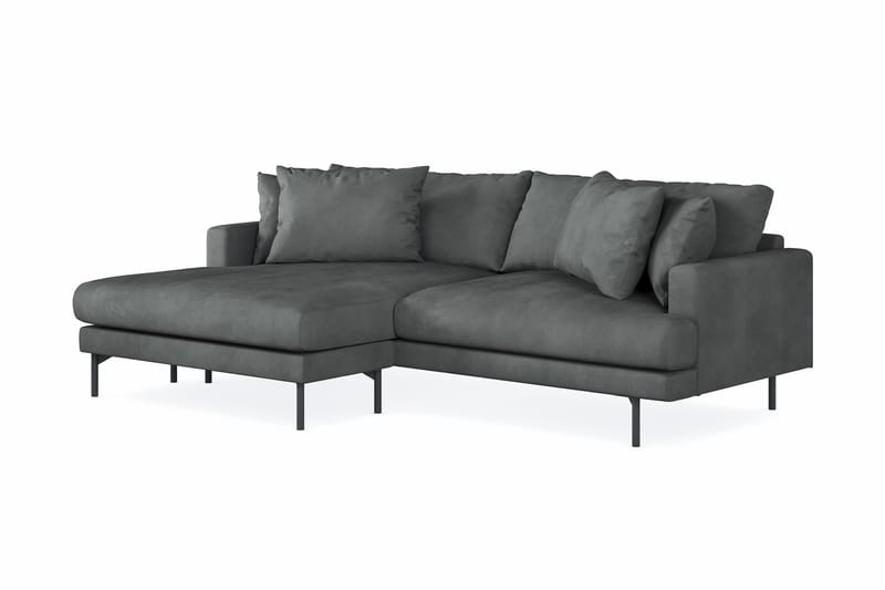 Menard 4-seters Venstrevendt L-formet Divansofa i Manchester - Grå - Møbler - Sofaer - Sofa med sjeselong
