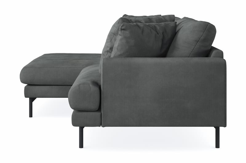Menard 4-seters Venstrevendt L-formet Divansofa i Manchester - Grå - Møbler - Sofaer - Sofa med sjeselong