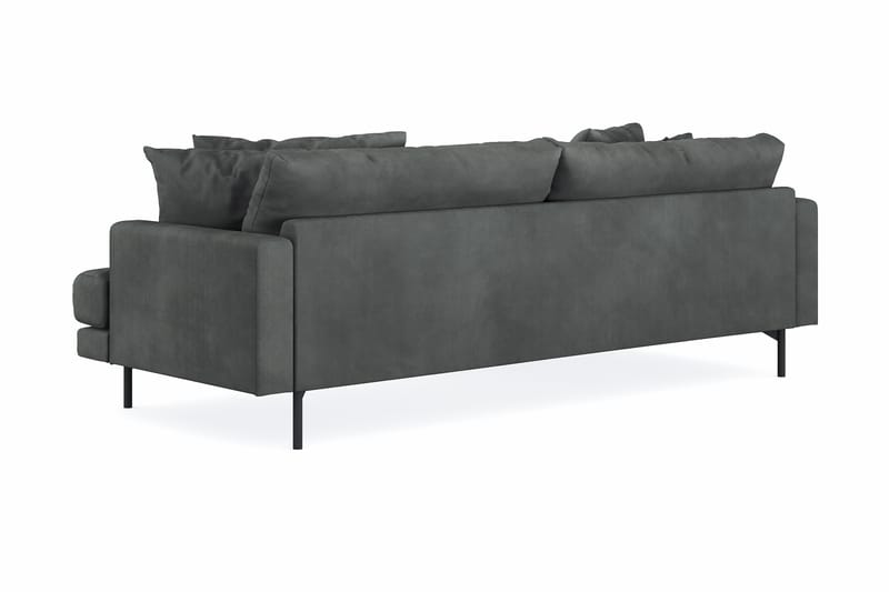 Menard 4-seters Venstrevendt L-formet Divansofa i Manchester - Grå - Møbler - Sofaer - Sofa med sjeselong