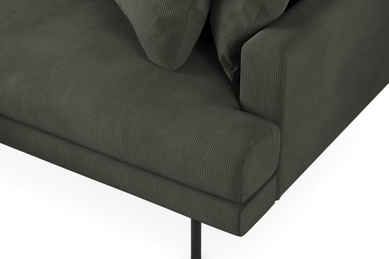 Menard 4-seters Venstrevendt L-formet Divansofa i Manchester - Mørk grønn - Møbler - Sofaer - Sofa med sjeselong - 4 seters sofa med divan