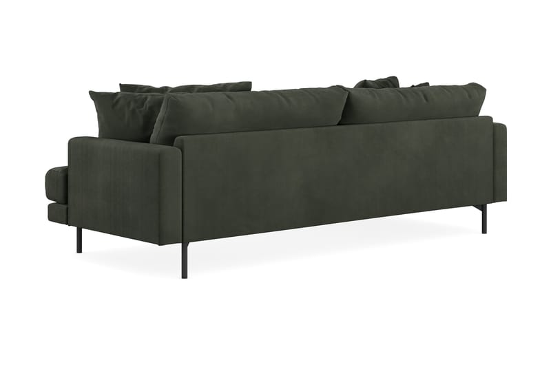 Menard 4-seters Venstrevendt L-formet Divansofa i Manchester - Mørk grønn - Møbler - Sofaer - Sofa med sjeselong