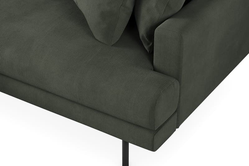 Menard 4-seters Venstrevendt L-formet Divansofa i Manchester - Mørk grønn - Møbler - Sofaer - Sofa med sjeselong