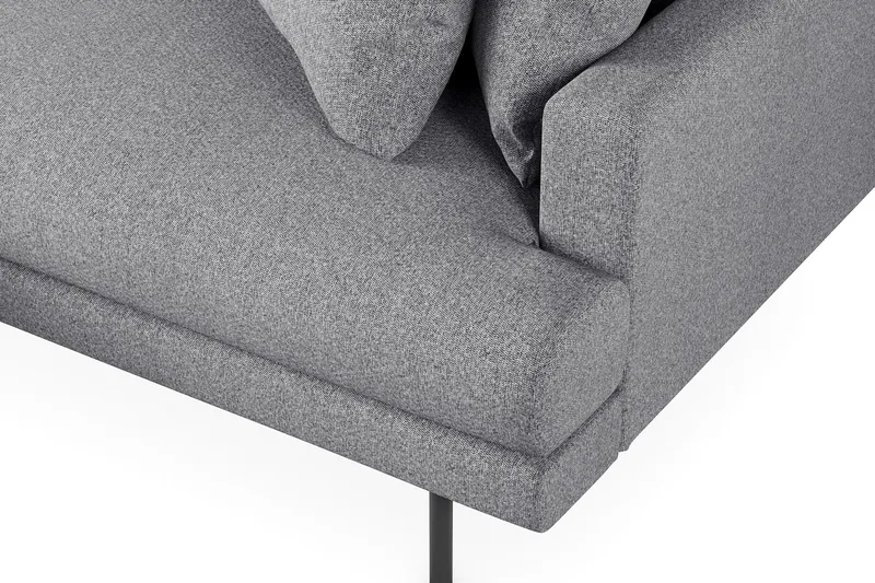 Menard 4-seters Venstrevendt L-formet Divansofa i Stoff - Grå - Møbler - Sofaer - Sofa med sjeselong - 4 seters sofa med divan