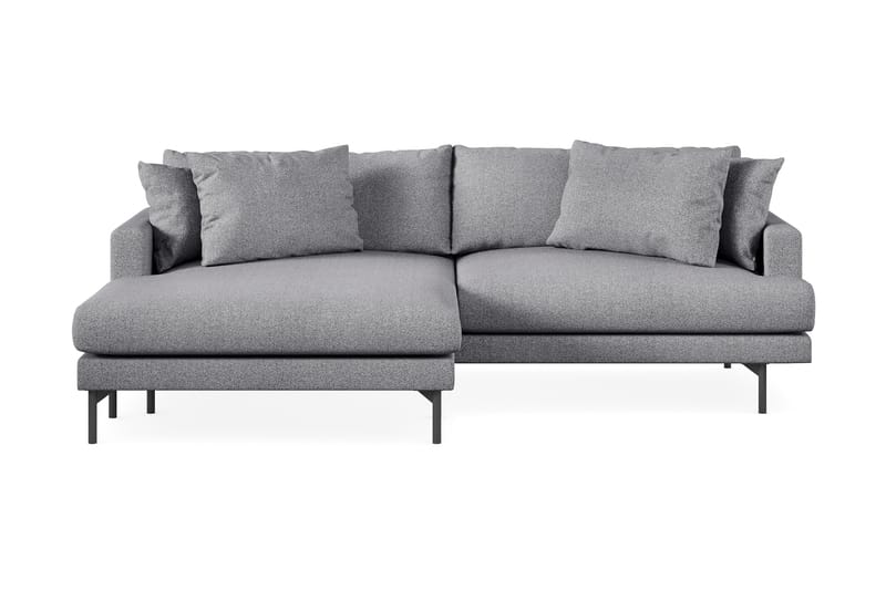 Menard 4-seters Venstrevendt L-formet Divansofa i Stoff - Grå - Møbler - Sofaer - Sofa med sjeselong