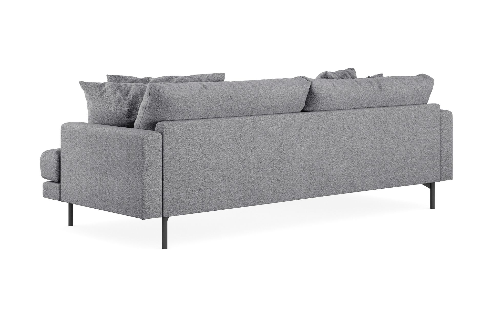 Menard 4-seters Venstrevendt L-formet Divansofa i Stoff - Grå - Møbler - Sofaer - Sofa med sjeselong