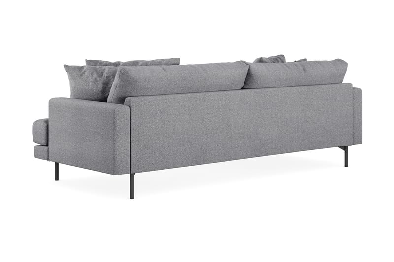 Menard 4-seters Venstrevendt L-formet Divansofa i Stoff - Grå - Møbler - Sofaer - Sofa med sjeselong