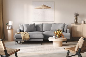 Menard 4-seters Venstrevendt L-formet Divansofa i Stoff - Grå - Møbler - Sofaer - Sofa med sjeselong