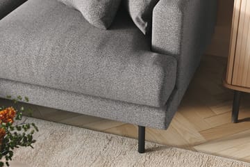 Menard 4-seters Venstrevendt L-formet Divansofa i Stoff - Grå - Møbler - Sofaer - Sofa med sjeselong
