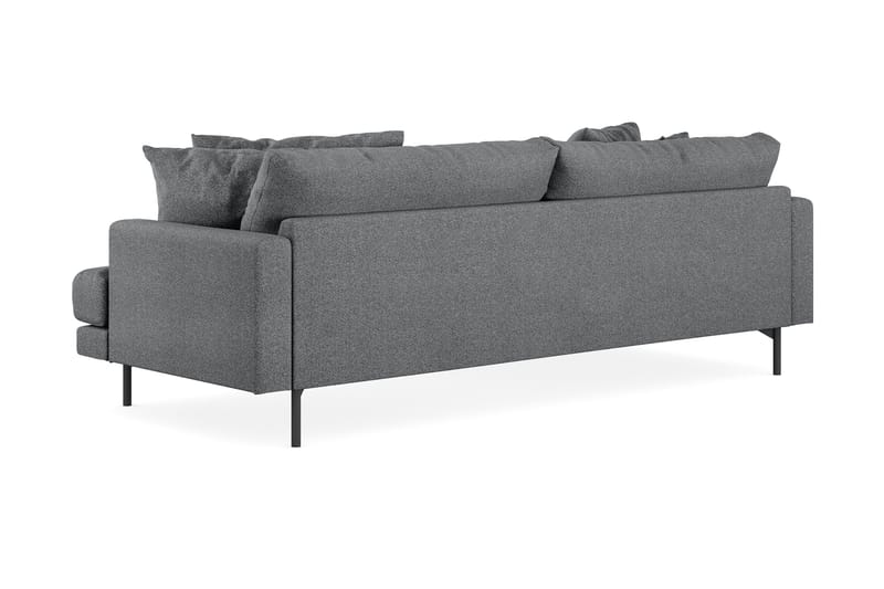 Menard 4-seters Venstrevendt L-formet Divansofa i Stoff - Mørk grå - Møbler - Sofaer - Sofa med sjeselong - 4 seters sofa med divan