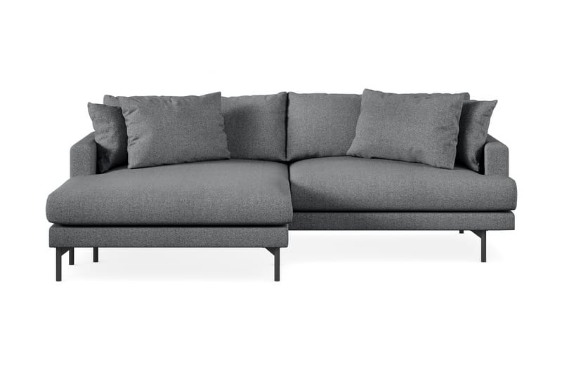 Menard 4-seters Venstrevendt L-formet Divansofa i Stoff - Mørk grå - Møbler - Sofaer - Sofa med sjeselong