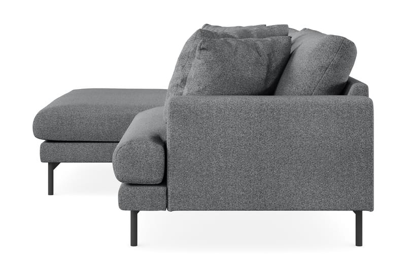 Menard 4-seters Venstrevendt L-formet Divansofa i Stoff - Mørk grå - Møbler - Sofaer - Sofa med sjeselong