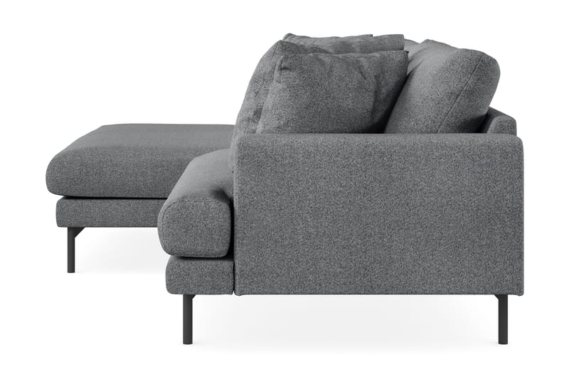 Menard 4-seters Venstrevendt L-formet Divansofa i Stoff - Mørk grå - Møbler - Sofaer - Sofa med sjeselong - 4 seters sofa med divan