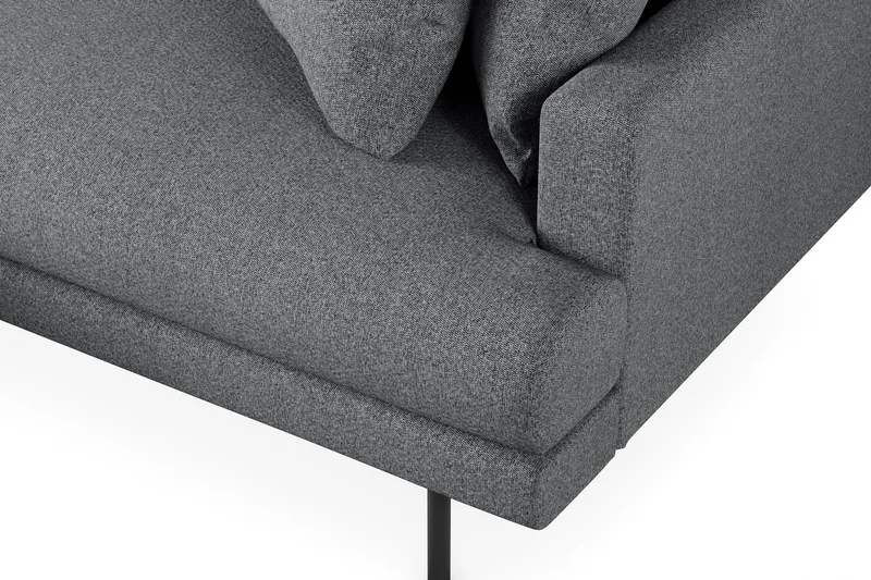 Menard 4-seters Venstrevendt L-formet Divansofa i Stoff - Mørk grå - Møbler - Sofaer - Sofa med sjeselong - 4 seters sofa med divan