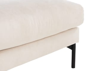 Menard 4-seters Venstrevendt L-formet Sjeselongsofa + Fotskammel i Manchester - Beige - Møbler - Sofaer - Sofa med sjeselong - 3 seters sofa med divan