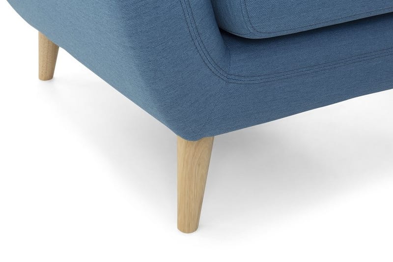 Motala Hjørnesofa 140 cm - Blå - Sofa med sjeselong - 3 seters sofa med divan