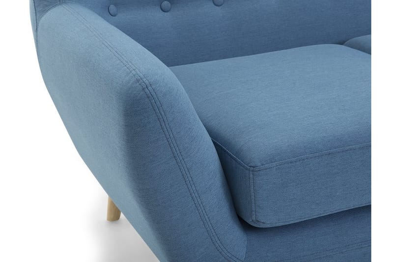 Motala Hjørnesofa 140 cm - Blå - Sofa med sjeselong - 3 seters sofa med divan