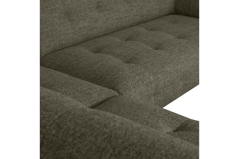 Ranta Sofa med Sjeselong 3-seter - Grønnmelange - Sofa med sjeselong - 3 seters sofa med divan
