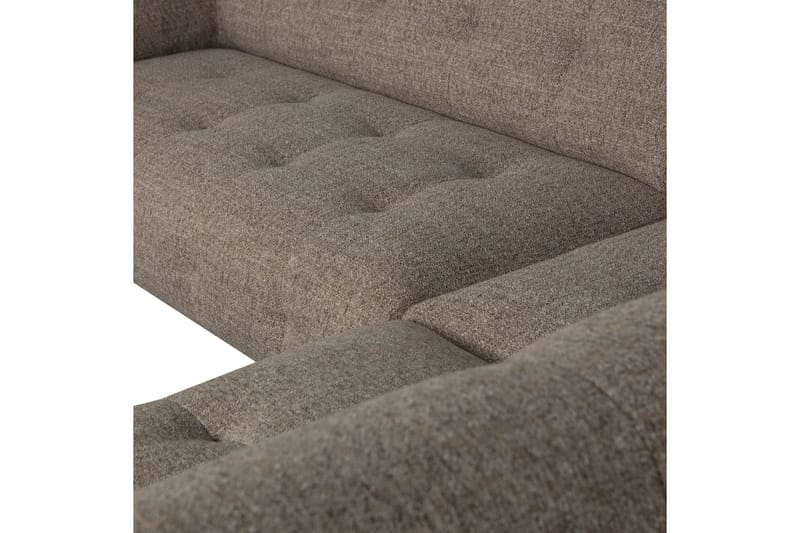 Ranta Sofa med Sjeselong 3-seter - Mørkebrun - Møbler - Sofaer - Sofa med sjeselong - 3 seters sofa med divan