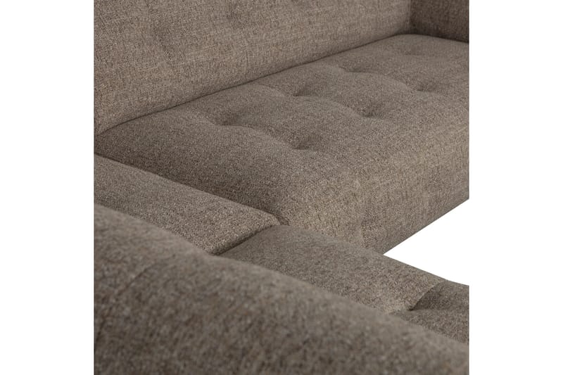 Ranta Sofa med Sjeselong 3-seter - Mørkebrun - Møbler - Sofaer - Sofa med sjeselong - 3 seters sofa med divan