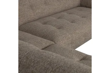 Ranta Sofa med Sjeselong 3-seter - Mørkebrun - Møbler - Sofaer - Sofa med sjeselong - 3 seters sofa med divan