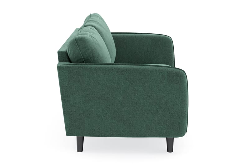 Trend Lyx 3-seters Fløyelssofa - Mørkegrønn - Møbler - Sofaer - Sofa med sjeselong