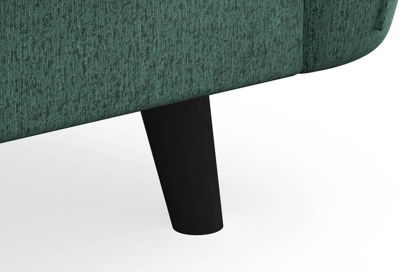 Trend Lyx 3-seters Fløyelssofa - Mørkegrønn - Møbler - Sofaer - Sofa med sjeselong - 3 seters sofa med divan