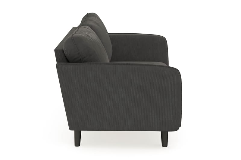 Trend Lyx 3-seters Manchestersofa - Mørk grå - Møbler - Sofaer - Sofa med sjeselong