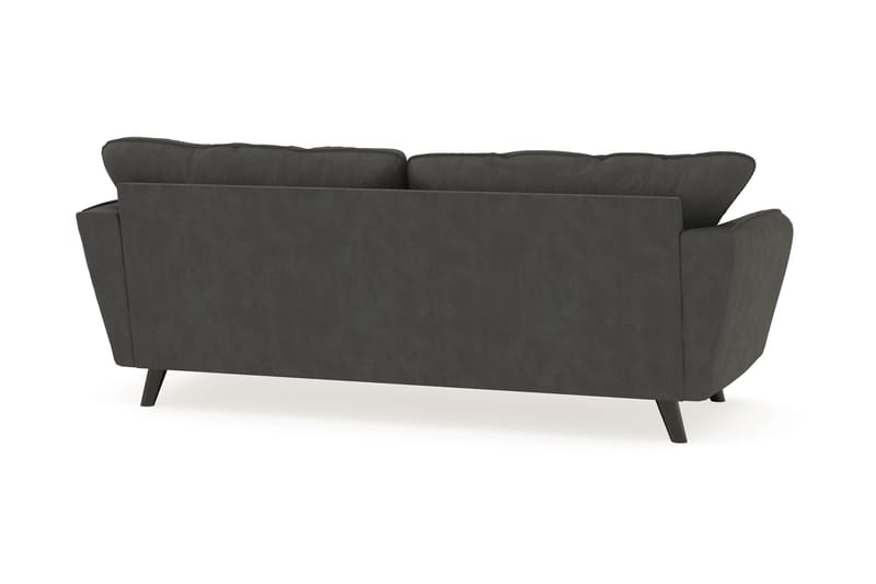 Trend Lyx 3-seters Manchestersofa - Mørk grå - Møbler - Sofaer - Sofa med sjeselong