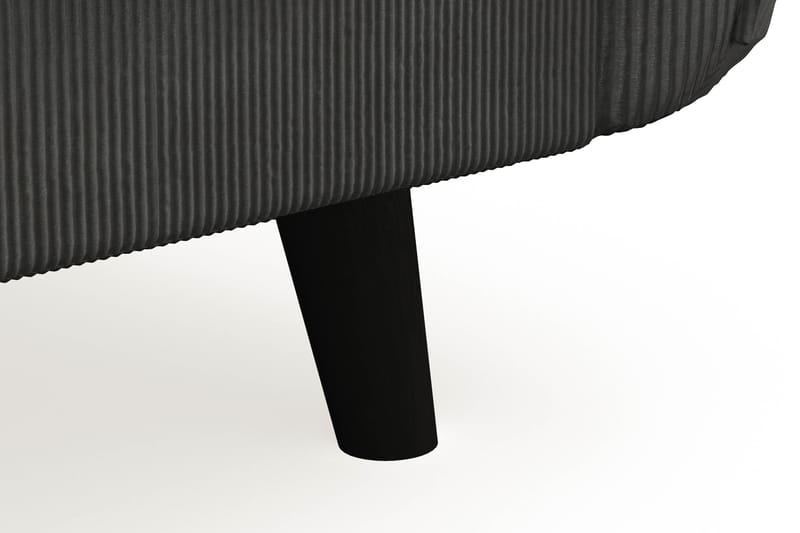 Trend Lyx 3-seters Manchestersofa - Mørk grå - Møbler - Sofaer - Sofa med sjeselong