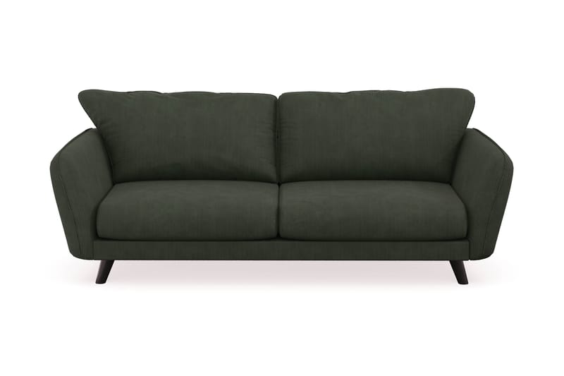 Trend Lyx 3-seters Manchestersofa - Mørkegrønn - Møbler - Sofaer - Sofa med sjeselong