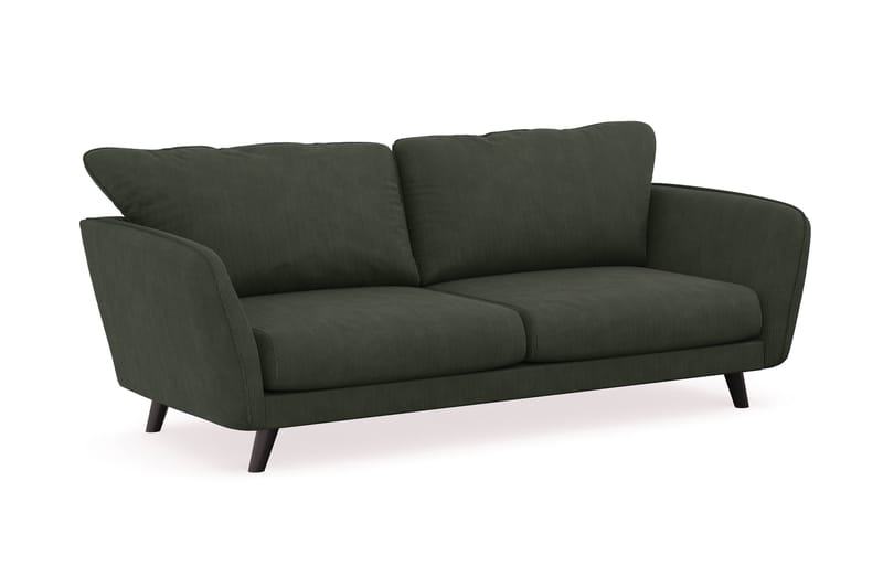 Trend Lyx 3-seters Manchestersofa - Mørkegrønn - Møbler - Sofaer - Sofa med sjeselong