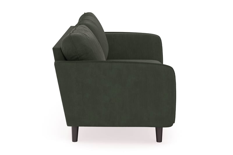 Trend Lyx 3-seters Manchestersofa - Mørkegrønn - Møbler - Sofaer - Sofa med sjeselong