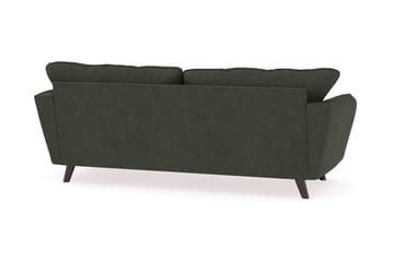 Trend Lyx 3-seters Manchestersofa - Mørkegrønn - Møbler - Sofaer - Sofa med sjeselong