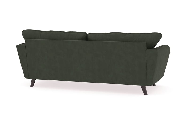 Trend Lyx 3-seters Manchestersofa - Mørkegrønn - Møbler - Sofaer - Sofa med sjeselong