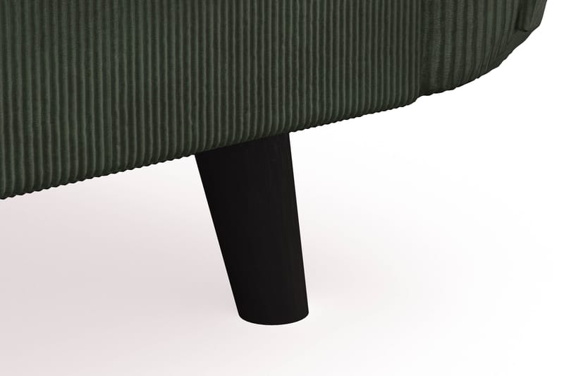 Trend Lyx 3-seters Manchestersofa - Mørkegrønn - Møbler - Sofaer - Sofa med sjeselong