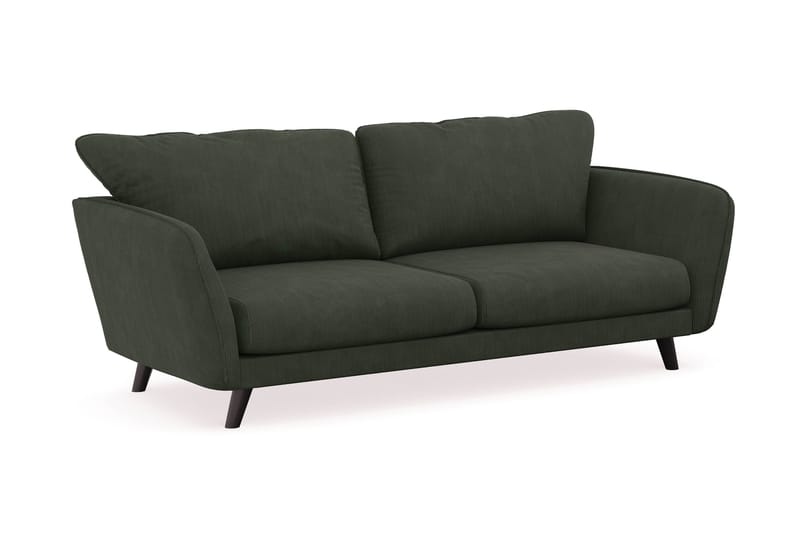Trend Lyx 3-seters Manchestersofa - Mørkegrønn - Møbler - Sofaer - Sofa 3 seter