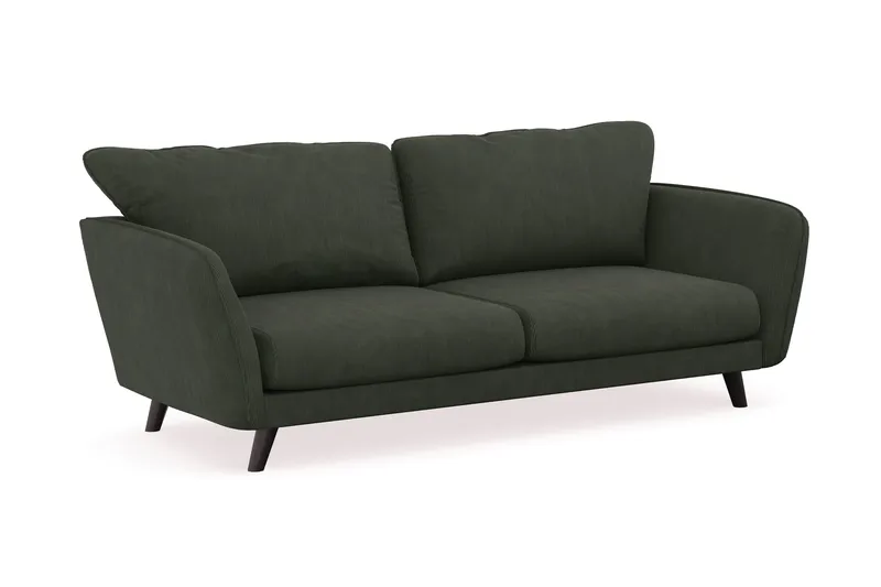 Trend Lyx 3-seters Manchestersofa - Mørkegrønn - Møbler - Sofaer - Sofa 3 seter