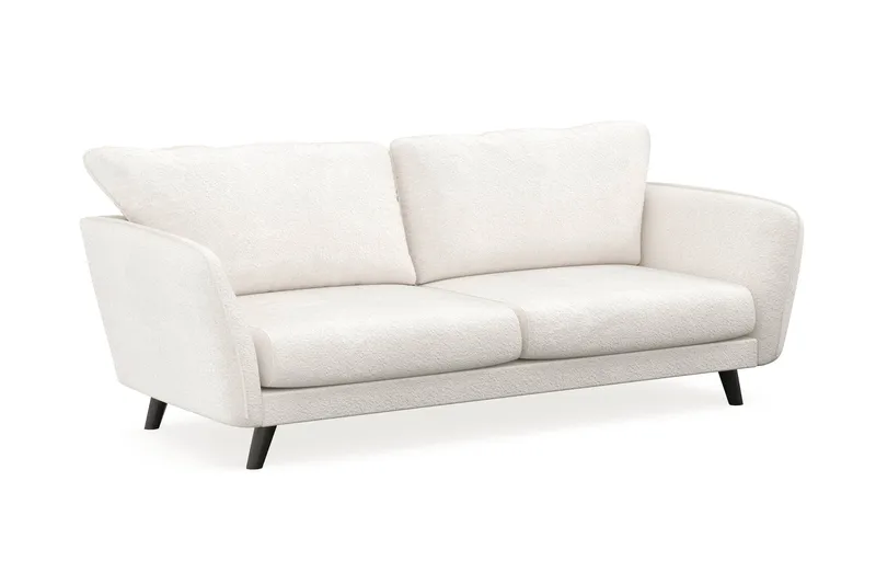 Trend Lyx 3-seters Sofa i Bouclé - Hvit - Møbler - Sofaer - Sofa 3 seter