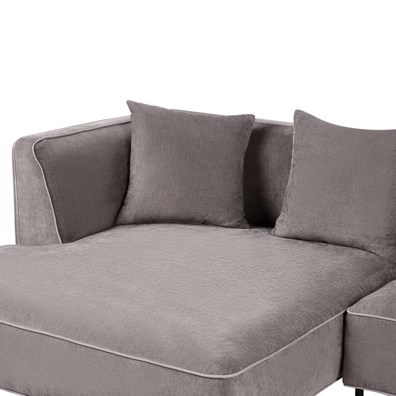 3-seters sofa Sater høyrevendt - Taupe - Møbler - Sofaer - Sofa med sjeselong