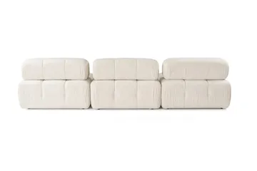 Belgin Boblet Divansofa 3-seters 315 cm bred - Lys / Beige - Møbler - Sofaer - Modulsofaer - Komplett modulsofa