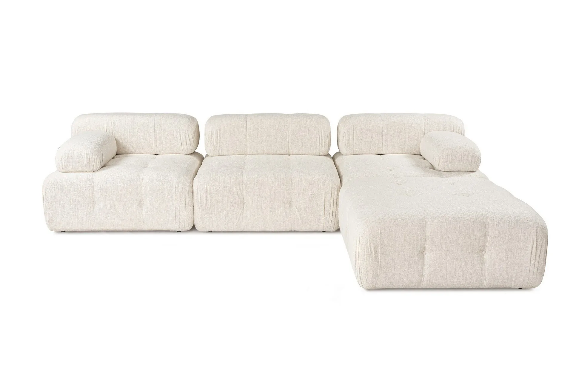 Belgin Boblet Divansofa 3-seters 315 cm bred - Lys / Beige