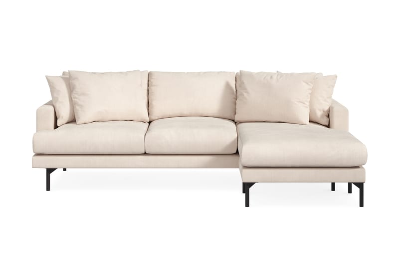 Menard 3-seters Høyrevendt L-formet Divansofa i Manchester - Beige - Møbler - Sofaer - Sofa med sjeselong