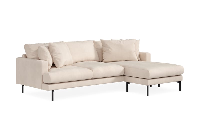 Menard 3-seters Høyrevendt L-formet Divansofa i Manchester - Beige - Møbler - Sofaer - Sofa med sjeselong