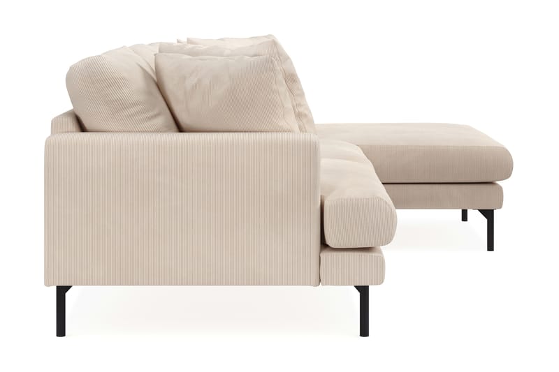Menard 3-seters Høyrevendt L-formet Divansofa i Manchester - Beige - Møbler - Sofaer - Sofa med sjeselong