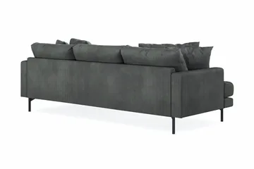 Menard 3-seters Høyrevendt L-formet Divansofa i Manchester - Grå - Møbler - Sofaer - Sofa med sjeselong - 3 seters sofa med divan
