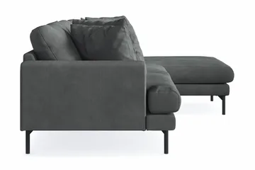 Menard 3-seters Høyrevendt L-formet Divansofa i Manchester - Grå - Møbler - Sofaer - Sofa med sjeselong - 3 seters sofa med divan
