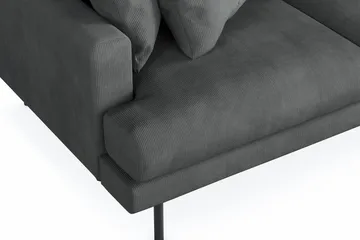 Menard 3-seters Høyrevendt L-formet Divansofa i Manchester - Grå - Møbler - Sofaer - Sofa med sjeselong - 3 seters sofa med divan