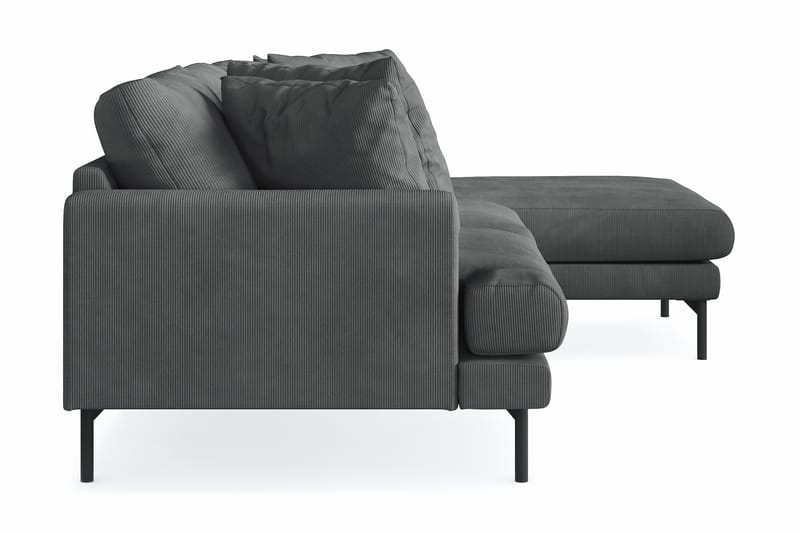 Menard 3-seters Høyrevendt L-formet Divansofa i Manchester - Grå - Møbler - Sofaer - Sofa med sjeselong